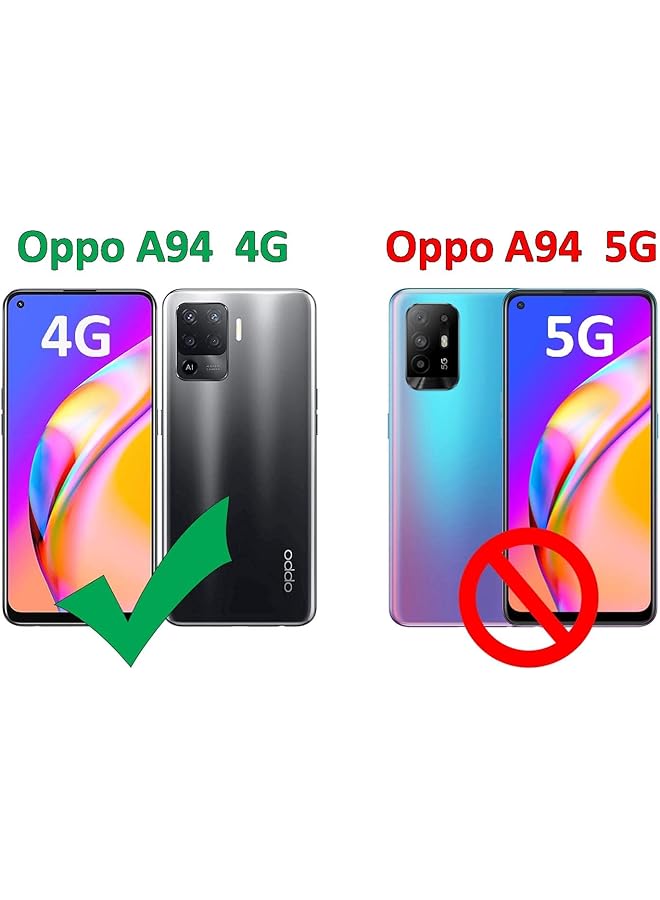 إيروريكس غطاء حماية بلاستيكي مرن ناعم الملمس متوافق مع هاتف Oppo A94 4G الجيل الرابع أزرق داكن - Image 2