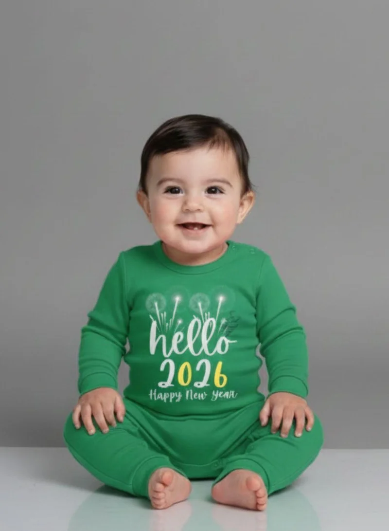 بيبي كلو Soft, breathable cotton romper for your baby’s first New Year.