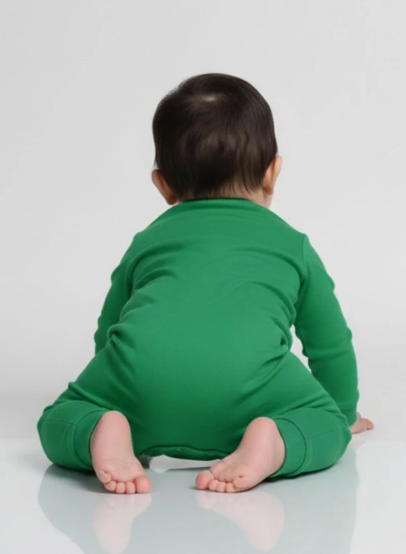 babyqlo Hello 2026 Green Happy New Year Romper