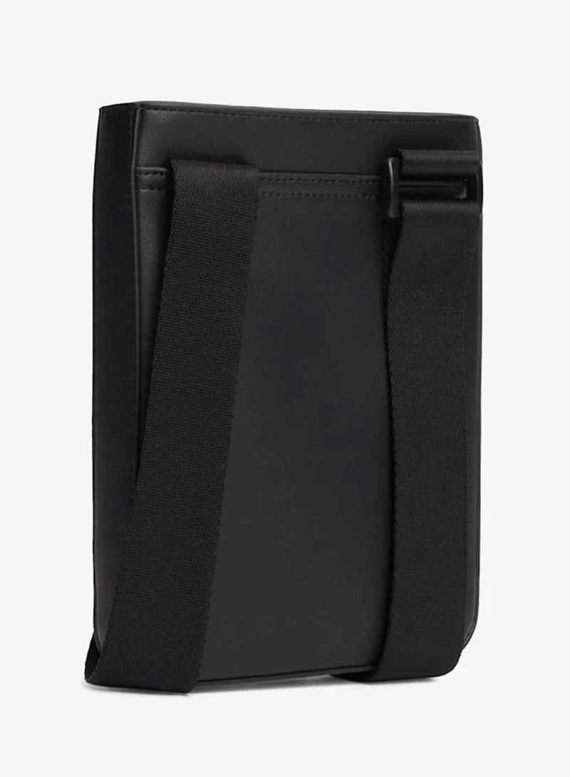 Tommy Hilfiger Black Metal Logo Crossbody Bag for Men | Best Price UAE