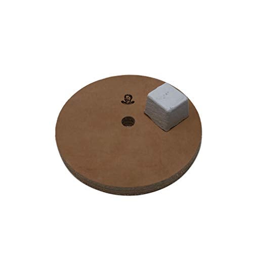 TAMROD HOLDINGS LLC 5" (1/2" Width) Leather Honing Wheel - Fits 1/2" Arbor - Buffing Compound Included - Image 2