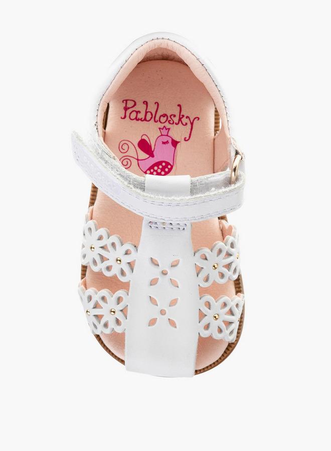 Pablosky Girls' Strap Sandals with Hook and Loop Closure - Image 4
