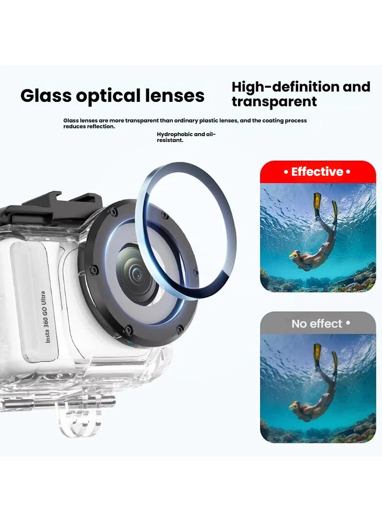general Insta360 GO Ultra Waterproof Case - Action Camera Diving Protective Cover Underwater 45M Shooting Scratch-Resistant and Shockproof Accessory - Image 5