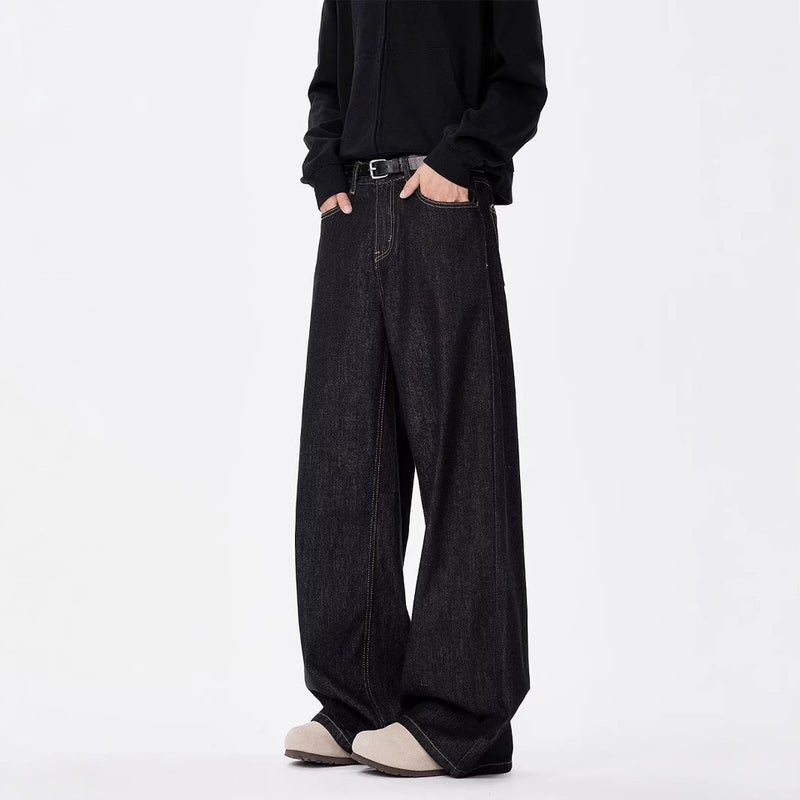Unisex Classic Denim Jeans Loose Fit Daily Outdoor Wear - Image 2
