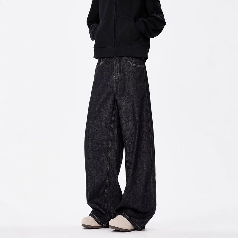 Unisex Classic Denim Jeans Loose Fit Daily Outdoor Wear - Image 3