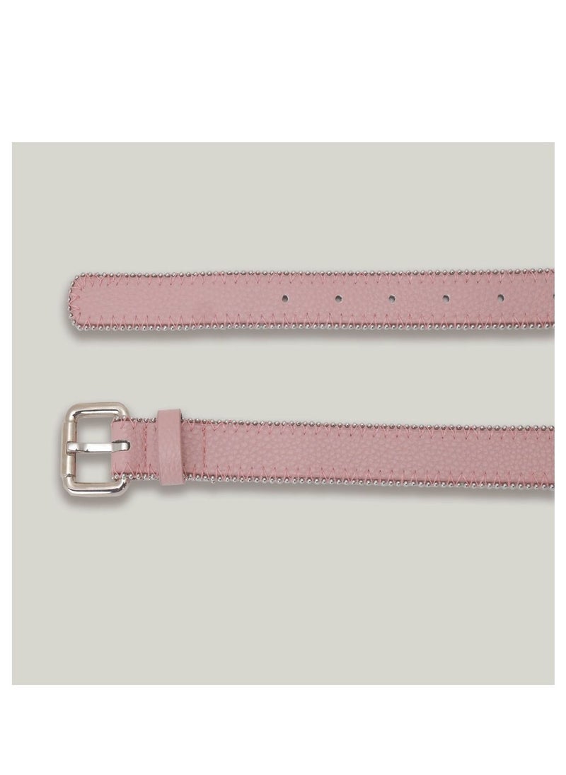 AMICA Solid Studded Pink Belt  - Image 2