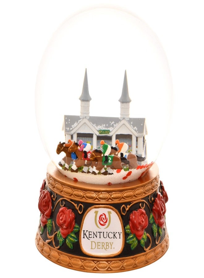 Tree Buddees x Kentucky Derby Snow Globe with Snow & Rose Petals - Official Limited Edition Churchill Downs Decoration Horse Racing Collectible - Image 1