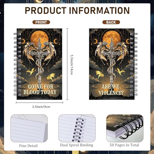 INCOK Fourth-Wiings Dragon Gift - 21 PCS Journaling Kit 4th Wing Bookish Merch Fantasy Bookmarks Notebooks Ballpoint Pen Book Mark for Reading Birthday Gift for Book Lover Reader Fans - Image 2