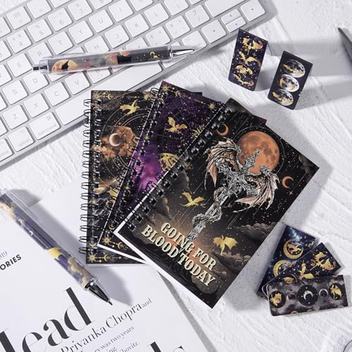 INCOK Fourth-Wiings Dragon Gift - 21 PCS Journaling Kit 4th Wing Bookish Merch Fantasy Bookmarks Notebooks Ballpoint Pen Book Mark for Reading Birthday Gift for Book Lover Reader Fans - Image 4