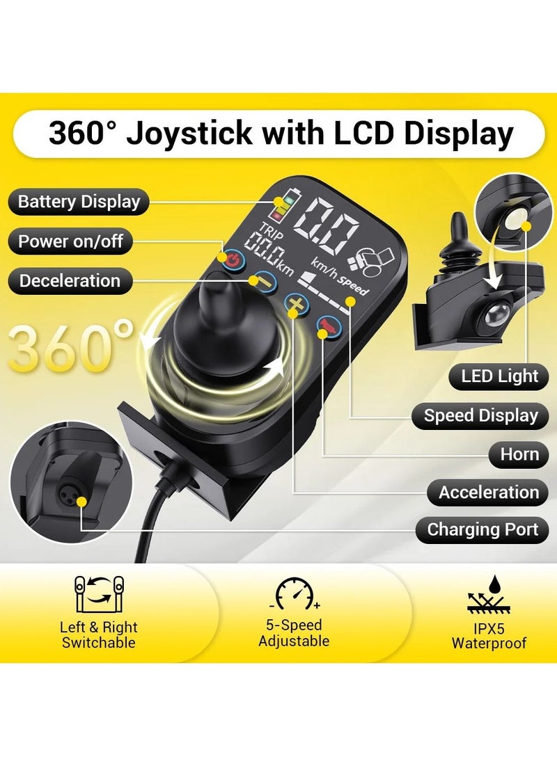 Powerful Lithium Rechargeable Controlled Lightweight 17.5kg Elderly Electric Wheelchair Brushless Motor Health Care Wheelchair - Image 2