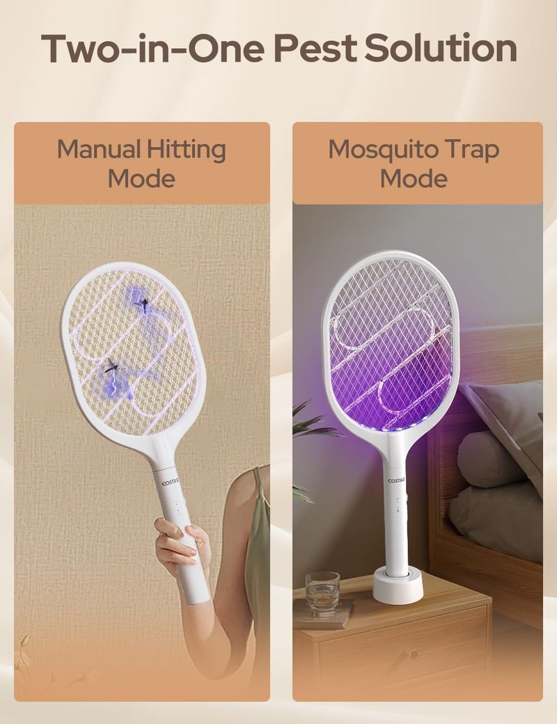 COSTAR Mosquito Bat with UV Light Lamp, 2 Modes Mosquito Racket USB Rechargeable - Bug Zapper Electric Fly Swatter - Mosquito Swatter Racket with 1200mAh Long Lasting Lithium-ion Battery - Image 3