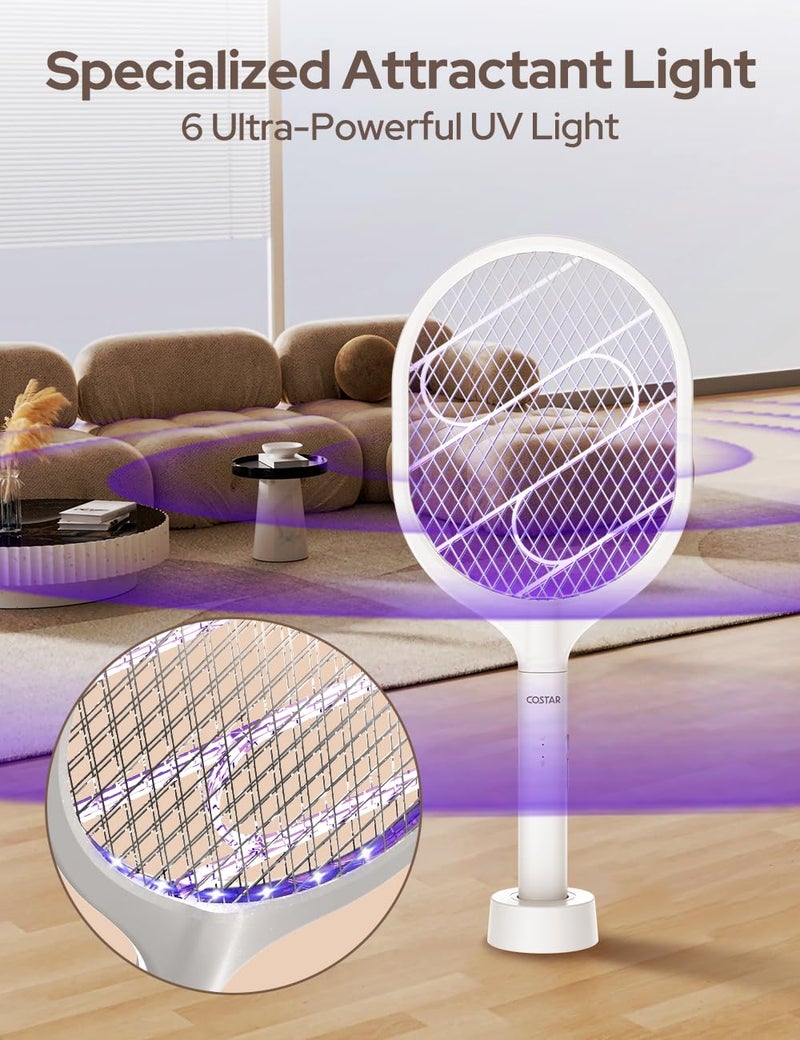 COSTAR Mosquito Bat with UV Light Lamp, 2 Modes Mosquito Racket USB Rechargeable - Bug Zapper Electric Fly Swatter - Mosquito Swatter Racket with 1200mAh Long Lasting Lithium-ion Battery - Image 2