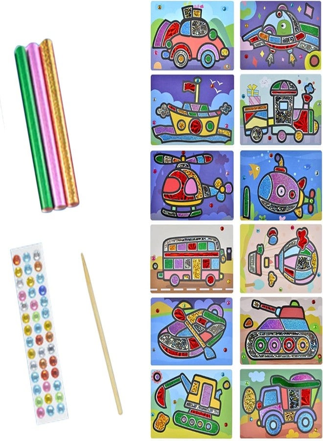 مجموعة أدوات فنية ورقية من شركة TINY TOYS CO للأولاد والبنات من 4 إلى 8 سنوات، خالية من الفوضى، لا تحتاج إلى غراء أو مقص، نشاط رسم ممتع للأطفال (مجموعة فنية من رقائق معدنية، متعددة الألوان). - Image 4
