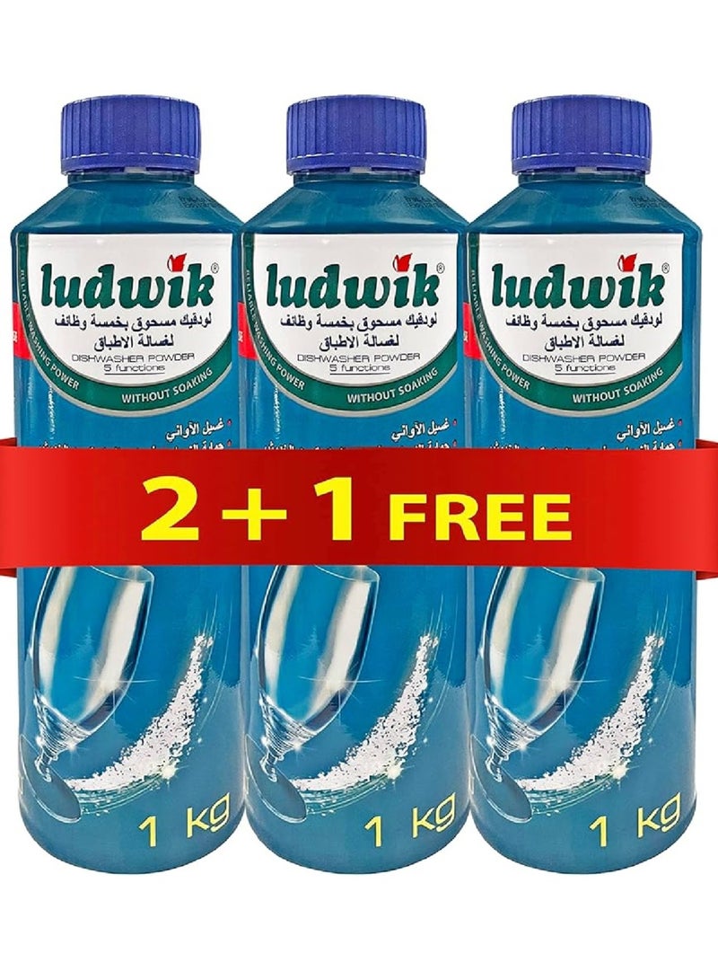 Ludwik Dishwashing Powder 1kg 3pcs