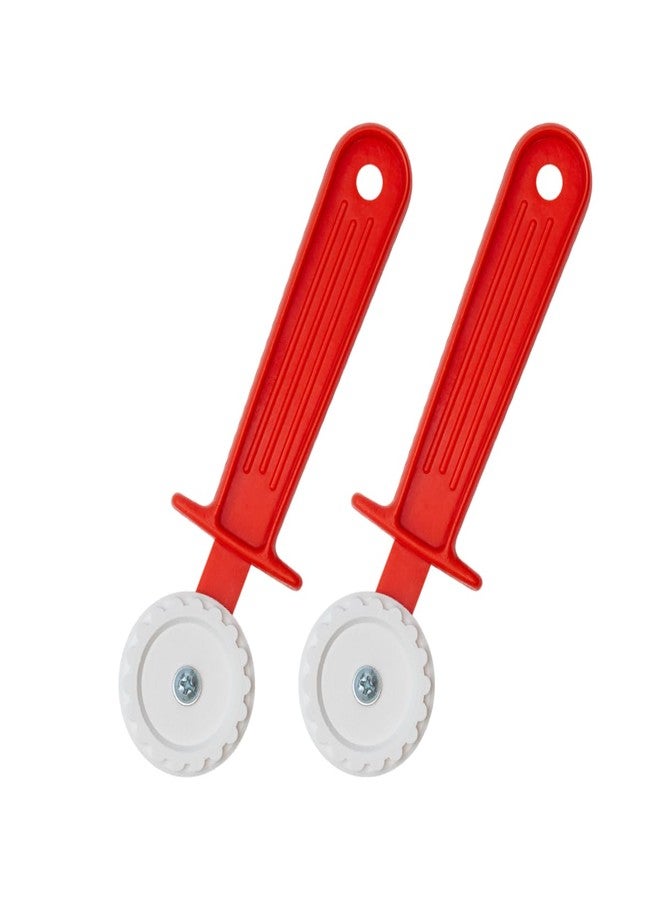 أوف إكس دي دي عجلة تقطيع المعكرونة - قطاعة العجين - عجلة معجنات بلاستيكية مضلعة - أداة لف المعكرونة والرافيولي بمقبض بلاستيكي، قطعتان، OFXDD - Image 1