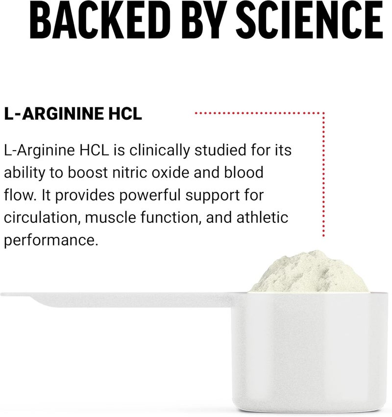 FORCE FACTOR L Arginine HCL LArginine Supplement to Boost Nitric Oxide for Better Circulation Blood Flow and Muscle Pumps L Arginine Powder 6000mg Unflavored 30 Servings - Image 3