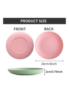 Dinner Plates Set, 4 Pack 8" Plastic Unbreakable Plates Set for Family Party Picnic Home, Dishwasher Microwave Safe, Dessert Plates, Breakfast Plates Dinner Plates - pzsku/Z3AE43EC1B3CF4CFCE4ADZ/45/_/1697800983/42e1922e-e877-425a-8b92-168331ca4d9d