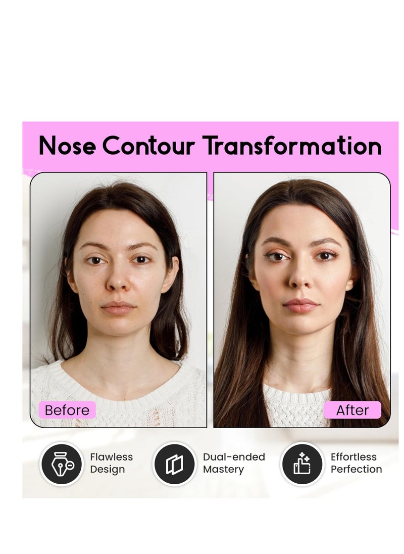 Katelia Beauty Nose Contour Makeup Brush for Sculpting and Defining Nose Contour, Precision Duo Contour Brush, Innovative and Unique Dual-Ended Brush U-Shaped Nose Contour Brush for Easy Nose Contour  - Image 3