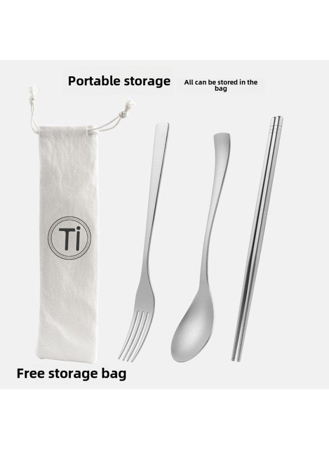 Ultra-Lightweight Pure Titanium Outdoor Dining Set Camping Spoon Fork Chopsticks Kit Picnic Travel Hiking Portable Cutlery Set-Specifications:ingot Spoon - Image 5
