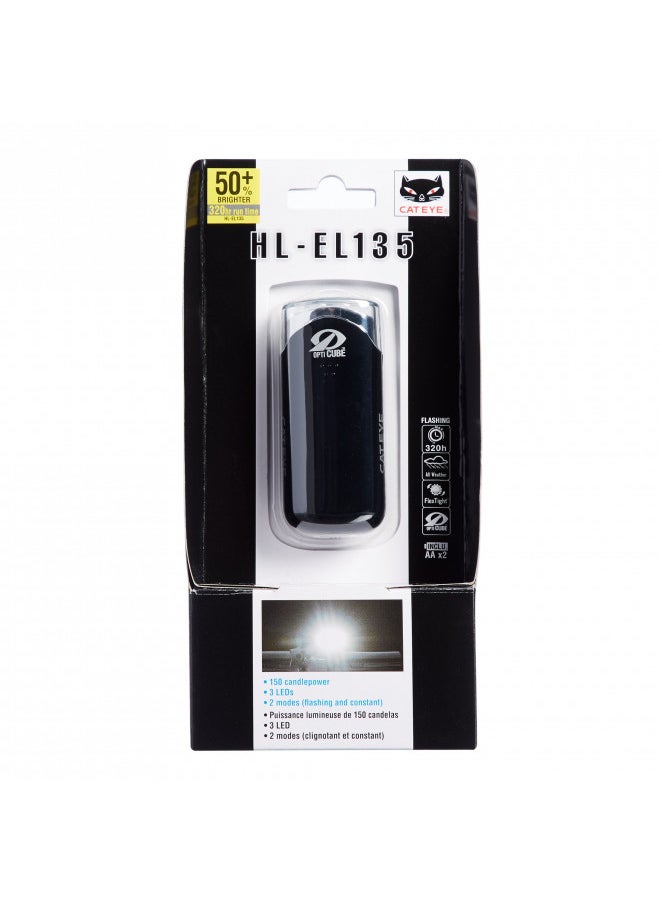 CAT EYE - CAT EYE - HL-EL135N LED Safety Bike Headlight for Commuting, Black - Image 1