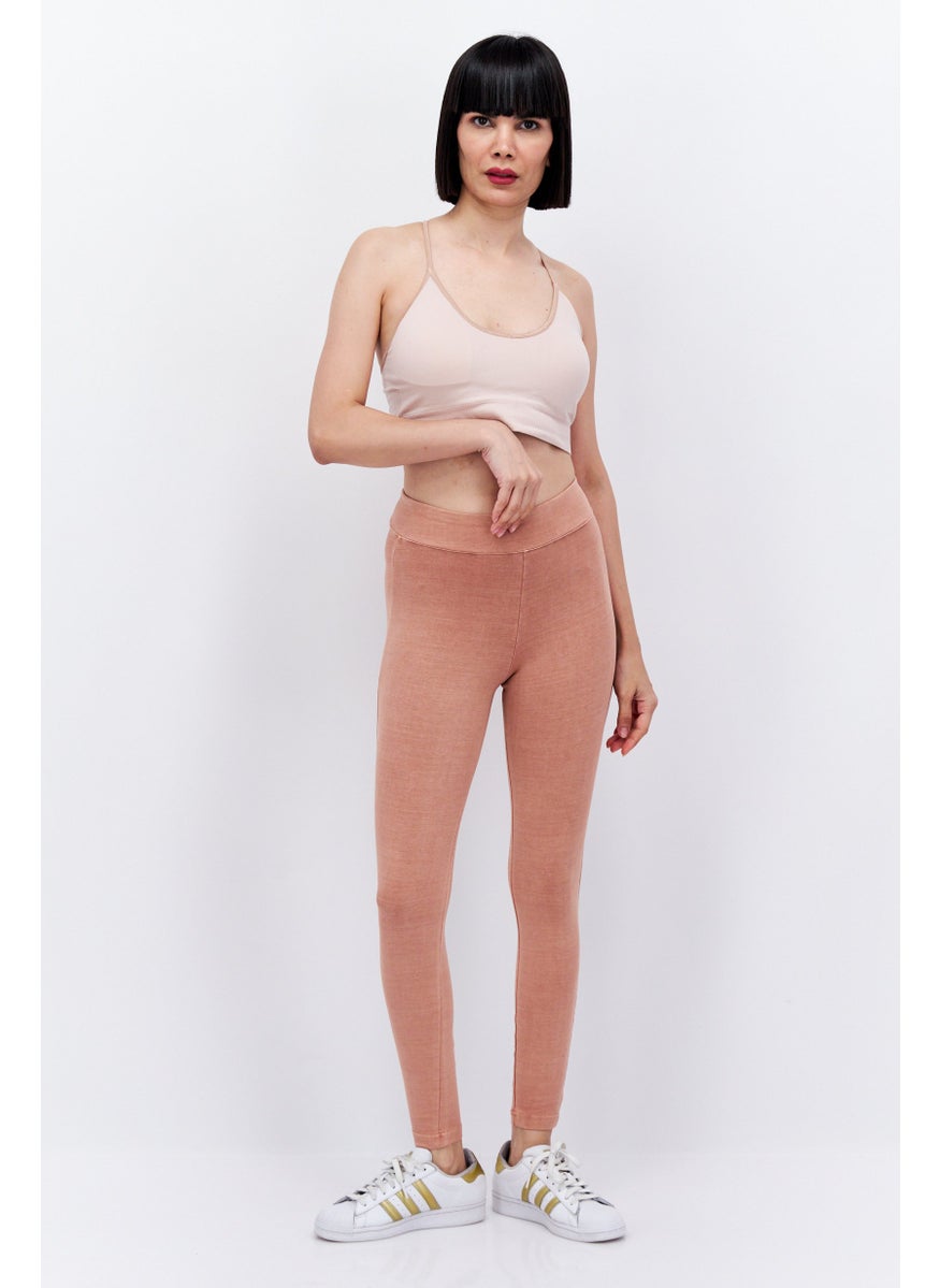 Reebok Women Sportswear Fit Training Leggings, Light Brown  - Image 3