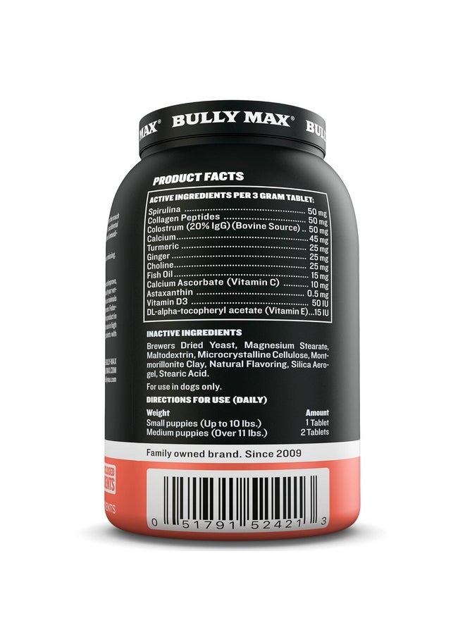 2In1 Puppy Vitamins  30 Chewable Tablets For Development And Growth Of Puppies  Dog Vitamin Tablet Supplements For Small Dogs, Large Breed Pups And Growing Dogs (Feed 12 Tabs Per Day)
