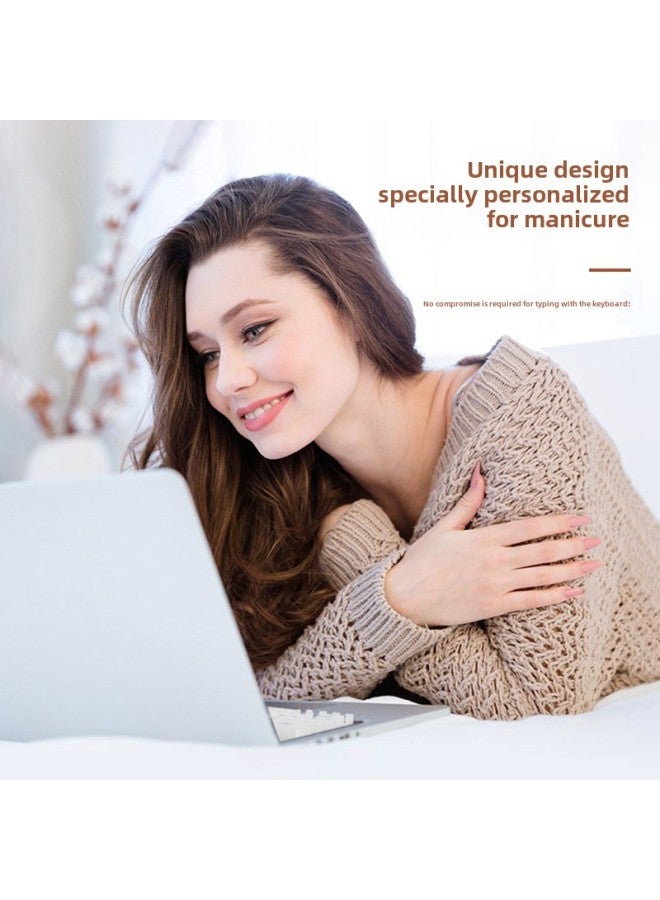 Nail Art Special Keyboard Film Notebook Silicone Keyboard Protective Film Long Nail Key Cap Nail Art Typing Artifact-Colour:J509 Us Version Pro14 (nail Art Model) Bt-039 (transparent) - Image 2