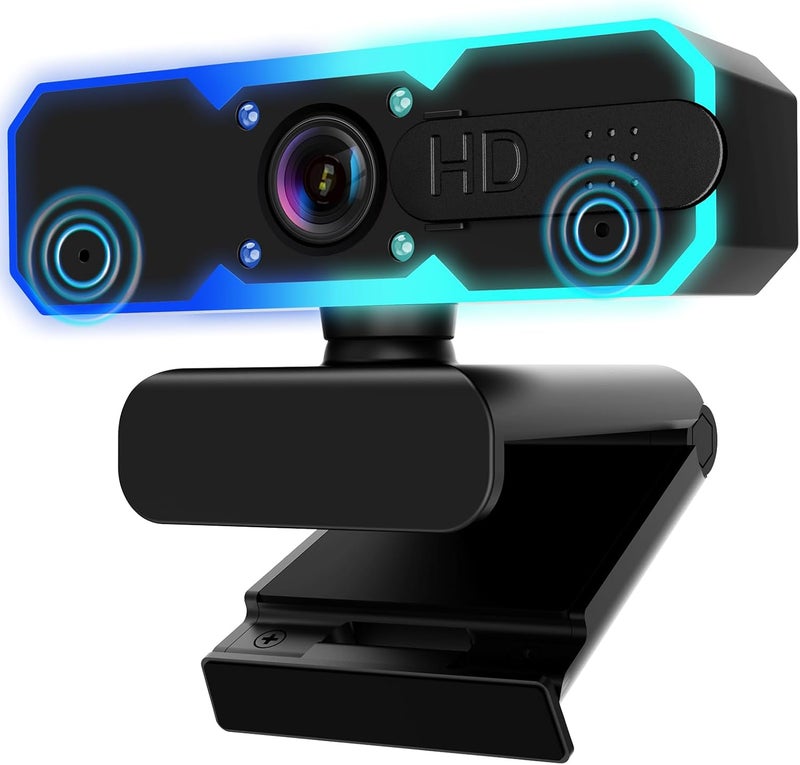 NB POWER 1080P 60FPS Streaming Camera Webcam with Microphone and Fill RGB Light,Autofocus,Work with Laptop/Desktop Computer/Winsdows/Mac OS/PC Computer for Camera - Image 1