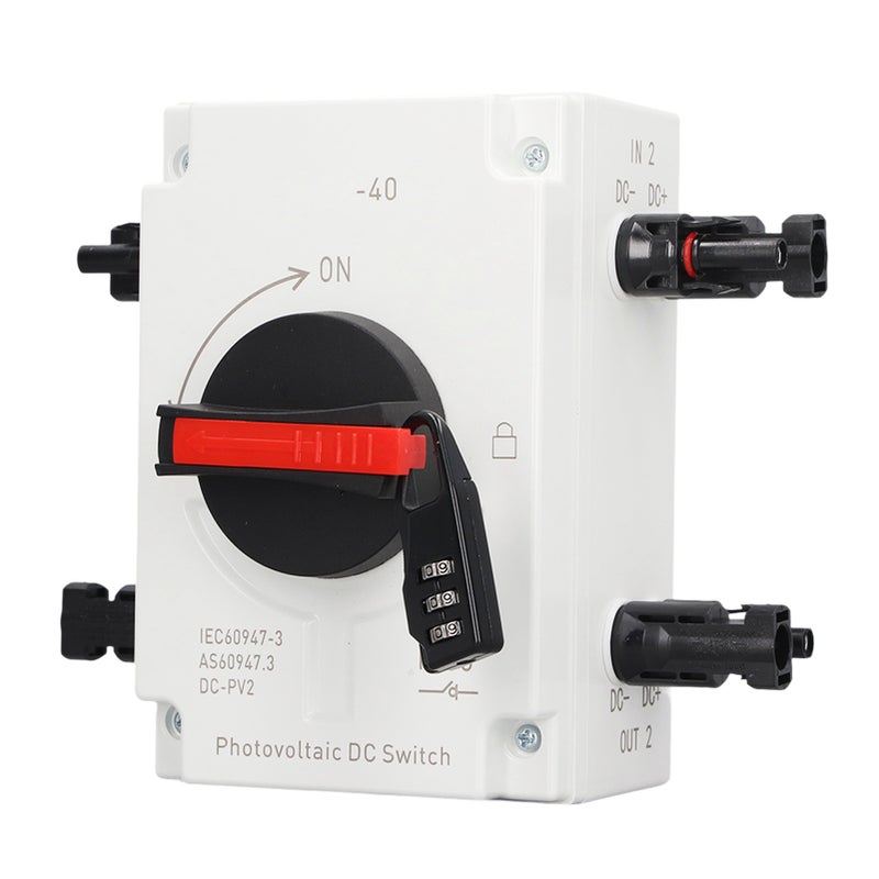DC1200V 32A 4P PV DC Isolation Switch 2 in 2 Out IP66 Waterproof Solar Sink Load Switching Transfer Switch - Image 5