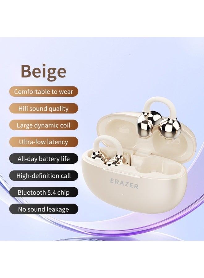 Erazer EX331 Wireless in-Ear Headphones, Bluetooth 5.4, 12mm Driver, Touch Control, Long Battery Life with Charging Case,Stable Fit for Sports-Beige - Image 2
