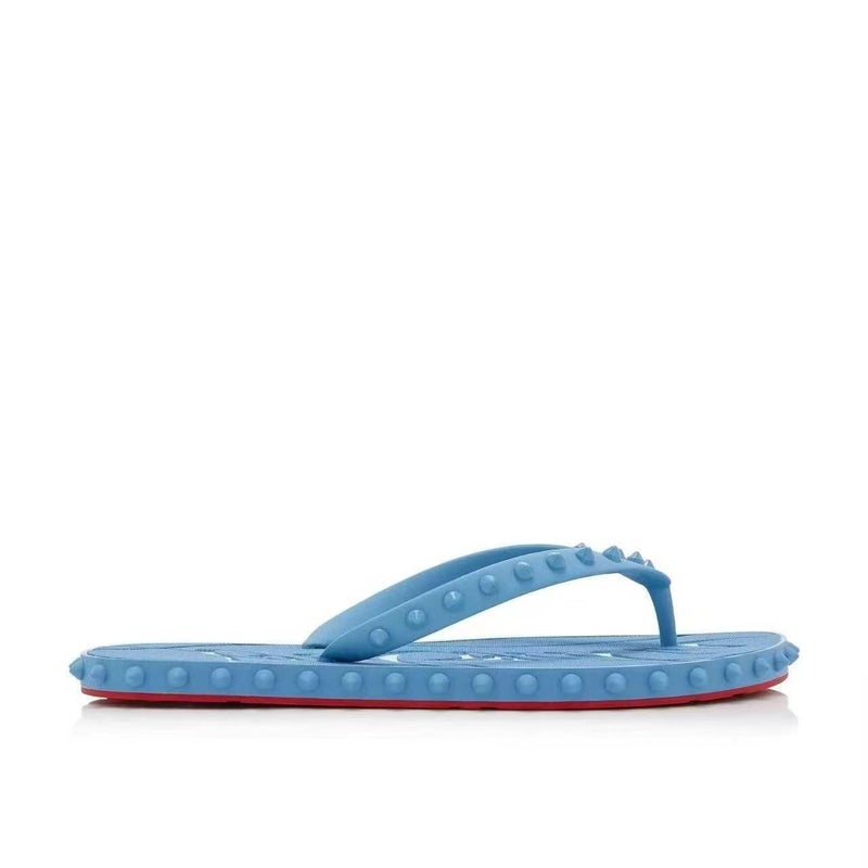 LTTL European Style Red Sole Rivet Non-Slip Flat Sandal for Beach and Outdoor Use - Perfect Couple's Choice