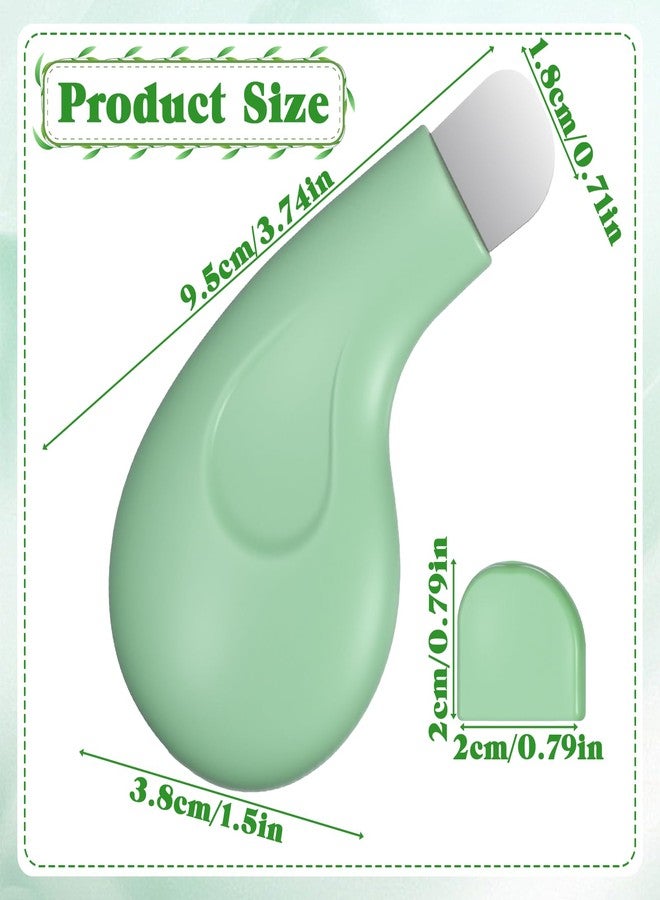 Psiriol Silicone Nose Blackhead Remover, Blackhead Remover Tool, Deep Skin Scrubber Face Spatula, Mild and Safe Face Scraper for Remove Facial and Nose Ehead for Men and Women, Green - Image 2