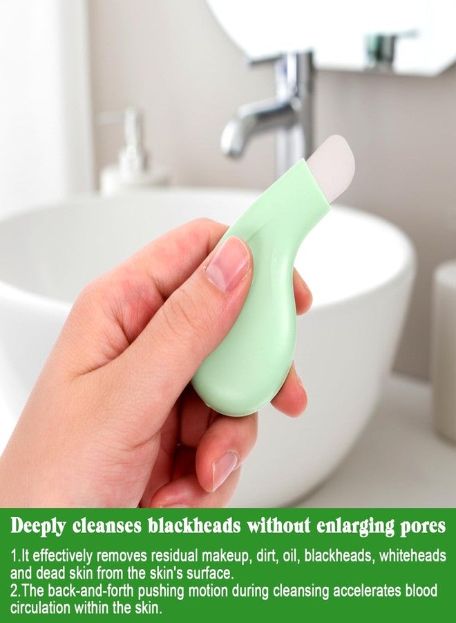 Psiriol Silicone Nose Blackhead Remover, Blackhead Remover Tool, Deep Skin Scrubber Face Spatula, Mild and Safe Face Scraper for Remove Facial and Nose Ehead for Men and Women, Green - Image 3