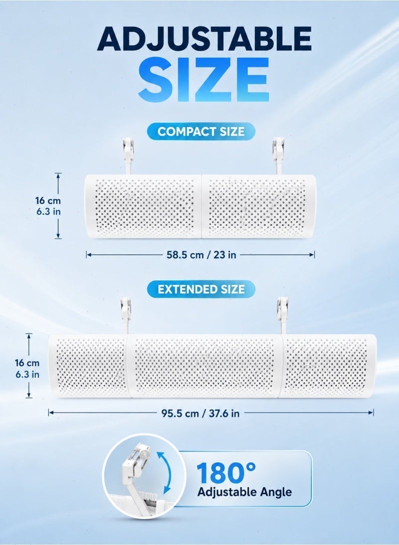 Pomefar Adjustable AC Air Deflector, Universal Anti-Draft Wind Shield Baffle, Prevent Cold Air Direct Blowing, Ideal for Household Daily Use - Image 2