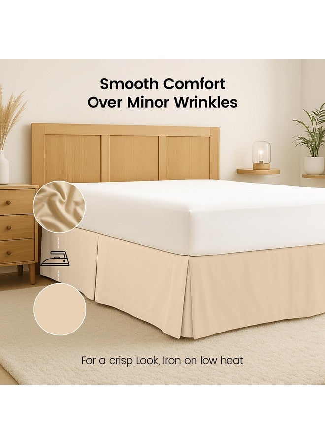 Utopia Bedding Queen Bed Skirt - Soft Quadruple Pleated Ruffle - Easy Fit with 16 Inch Tailored Drop - Hotel Quality, Shrinkage and Fade Resistant (Queen, Beige) - Image 5