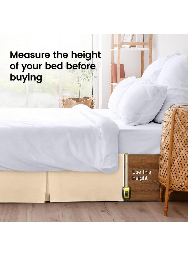 Utopia Bedding Queen Bed Skirt - Soft Quadruple Pleated Ruffle - Easy Fit with 16 Inch Tailored Drop - Hotel Quality, Shrinkage and Fade Resistant (Queen, Beige) - Image 4