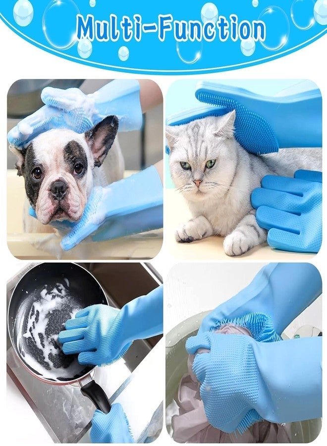 Flipzy Pet Dog Bath Brush Combo with Silicone Gloves | Soft Shampoo Dispenser & Fur Grooming Cleaning Tool - Image 5