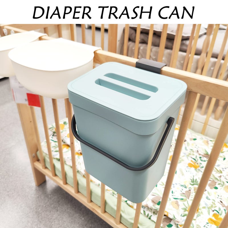 stonespace Compost Bin Indoor Kitchen Sealed, Mountable Compost Bucket, Hanging Food Waste Bin for Kitchen,1.3 Gallon/ 5L Blue - Image 5