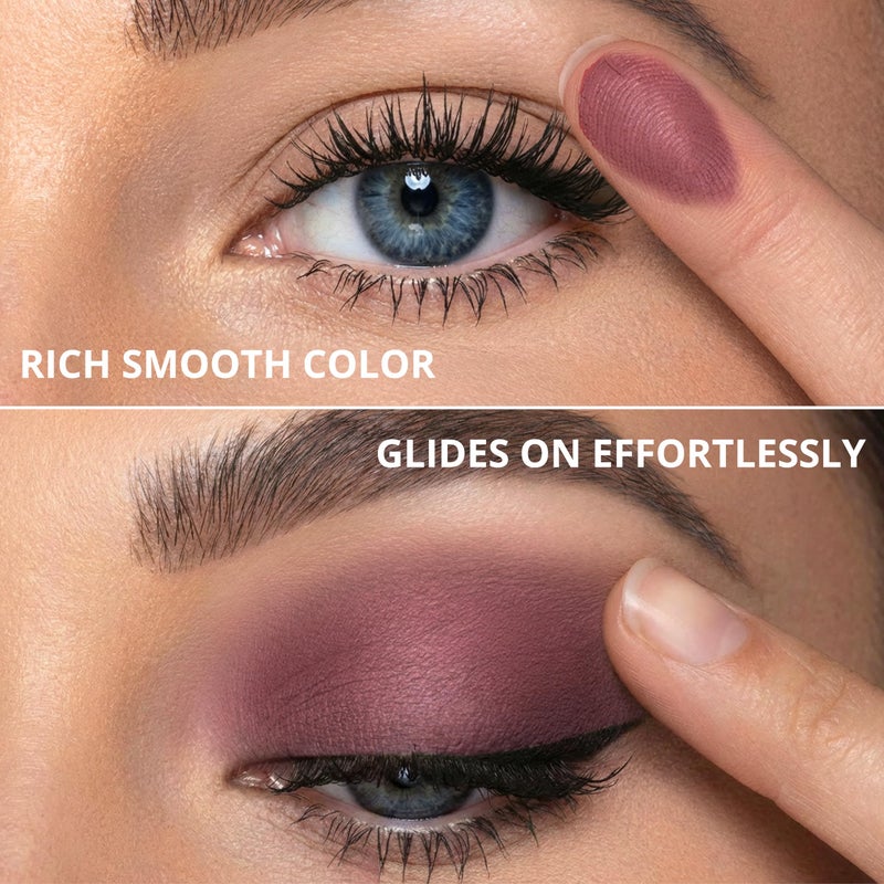 Lamora Pink Eyeshadow Palette - 12 Soft Mauve Rose Shadows, Multi-Use Eye Makeup Palette with Matte & Shimmer Finishes, Ultra-Blendable Everyday Neutrals, Long-lasting Wear, Travel Makeup with Mirror - Image 3