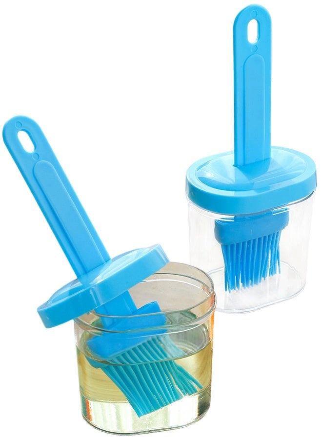Oil Brush with Bottle, High Temperature Resistant Oil Dispenser for Kitchen and Baking, Plastic 2-in-1 BBQ Basting Brush and Oil Bottle - Image 1