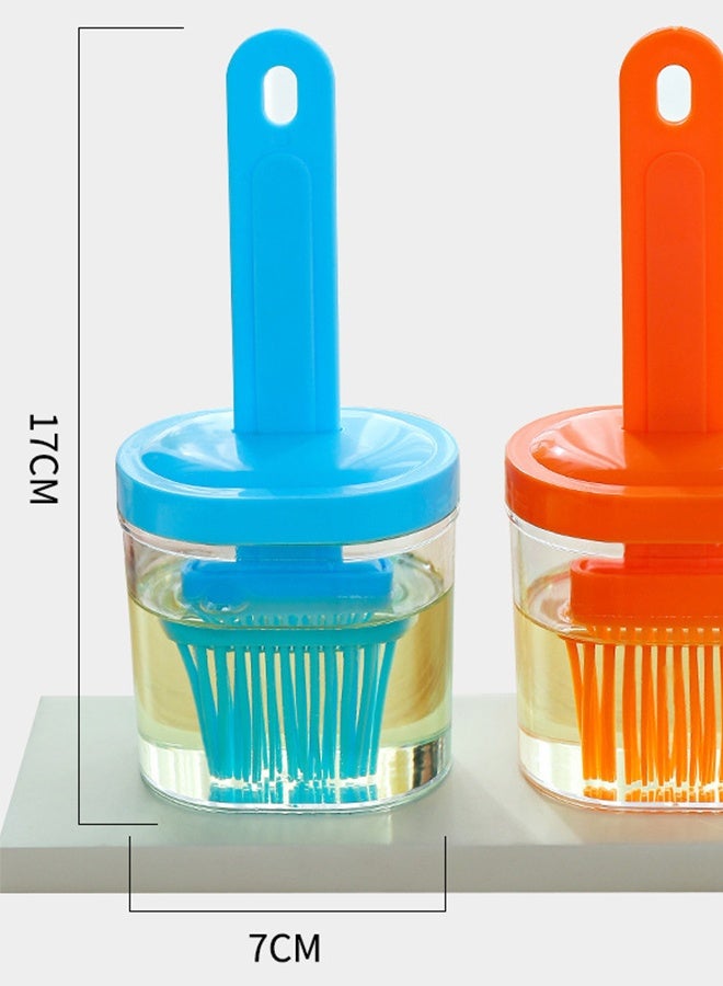 Oil Brush with Bottle, High Temperature Resistant Oil Dispenser for Kitchen and Baking, Plastic 2-in-1 BBQ Basting Brush and Oil Bottle - Image 2
