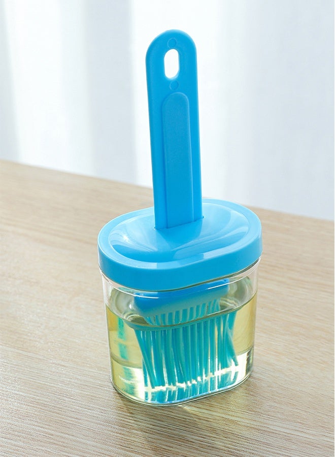 Oil Brush with Bottle, High Temperature Resistant Oil Dispenser for Kitchen and Baking, Plastic 2-in-1 BBQ Basting Brush and Oil Bottle - Image 4