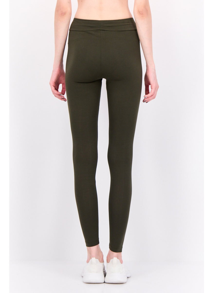 PUMA Women Tight Fit Training Tights, Dark Olive  - Image 3