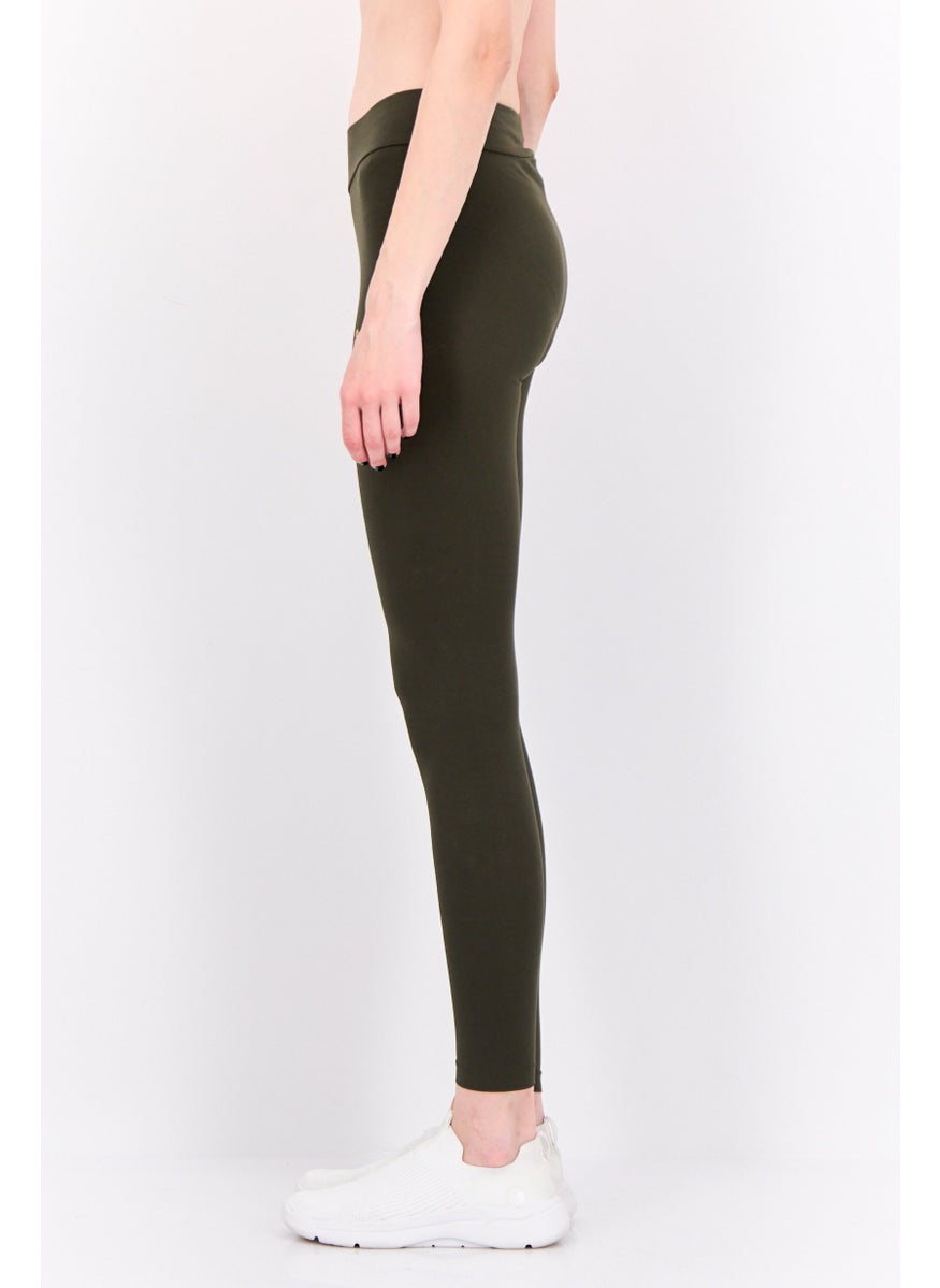 PUMA Women Tight Fit Training Tights, Dark Olive  - Image 2