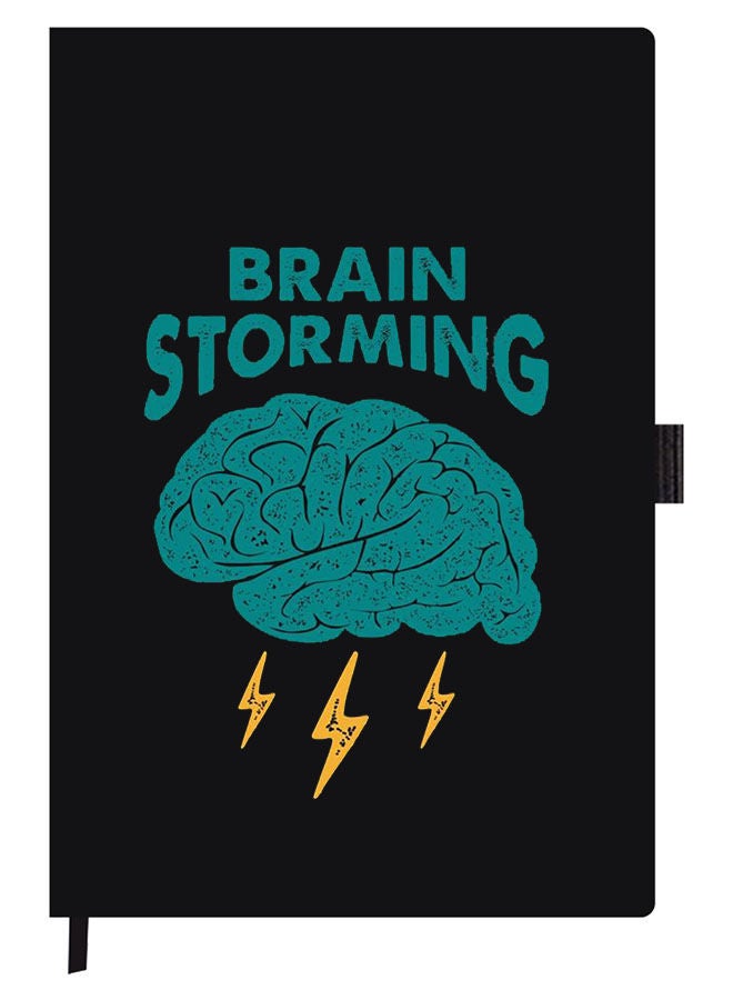Theodor Designer A5 Thick Black Hardcover Notebook Brain Stroming - Image 1