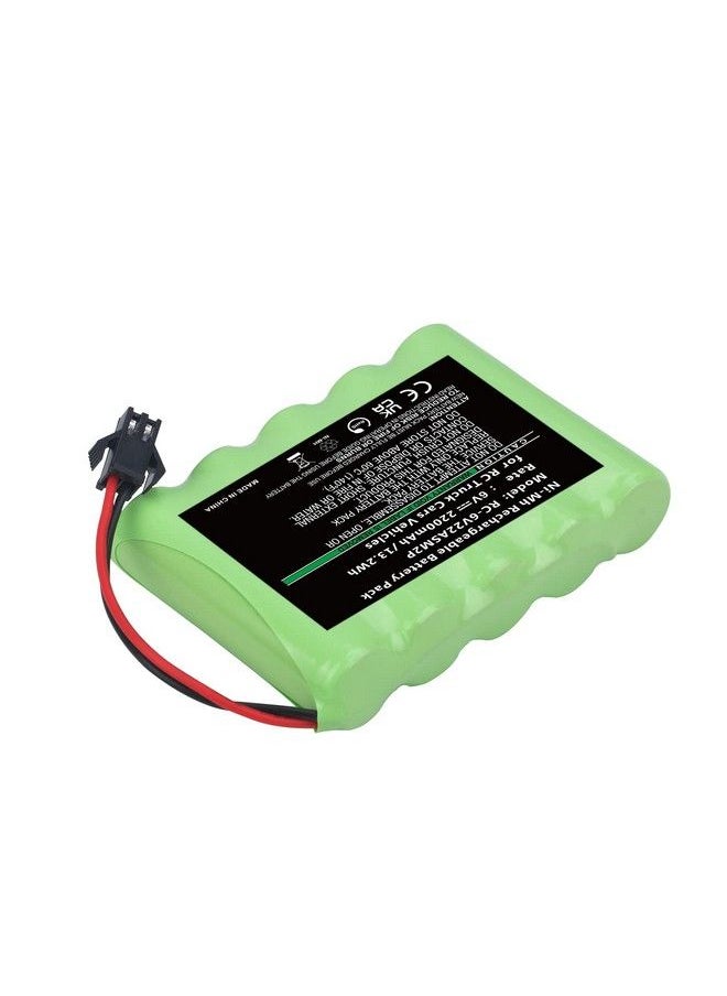 Tectra - 6V 2200Mah Ni Mh 5 Aa Rechargeable Battery Pack With Sm 2P 2 Pin Connector Plug For Rc Truck Cars Vehicles High Capacity Battery Replace The 700Mah 6V Ni Cd Aa Battery With Sm 2P Plug - Image 1