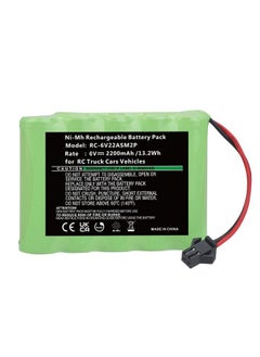 6V 2200Mah Ni Mh 5 Aa Rechargeable Battery Pack With Sm 2P 2 Pin Connector Plug For Rc Truck Cars Vehicles High Capacity Battery Replace The 700Mah 6V Ni Cd Aa Battery With Sm 2P Plug