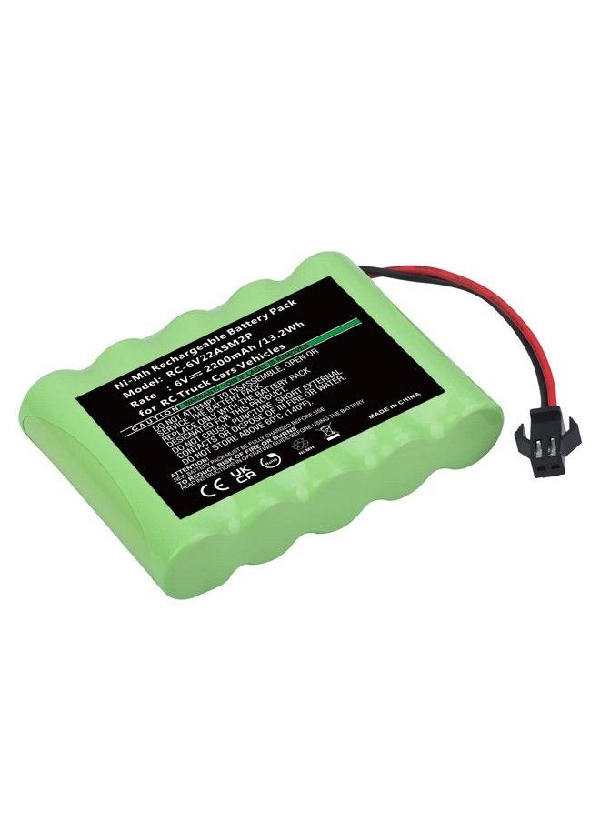 Tectra - 6V 2200Mah Ni Mh 5 Aa Rechargeable Battery Pack With Sm 2P 2 Pin Connector Plug For Rc Truck Cars Vehicles High Capacity Battery Replace The 700Mah 6V Ni Cd Aa Battery With Sm 2P Plug - Image 1