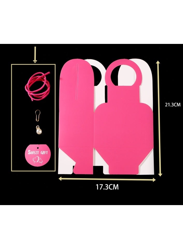 فور يو صناديق هدايا، حلوى حفلات الزفاف، سهلة الطي، اصنعها بنفسك مع فراشات، حفلات استقبال المولود الجديد، هدايا الكوكيز مع شرائط، صندوق شوكولاتة لطيف، 10 عبوات - Image 5