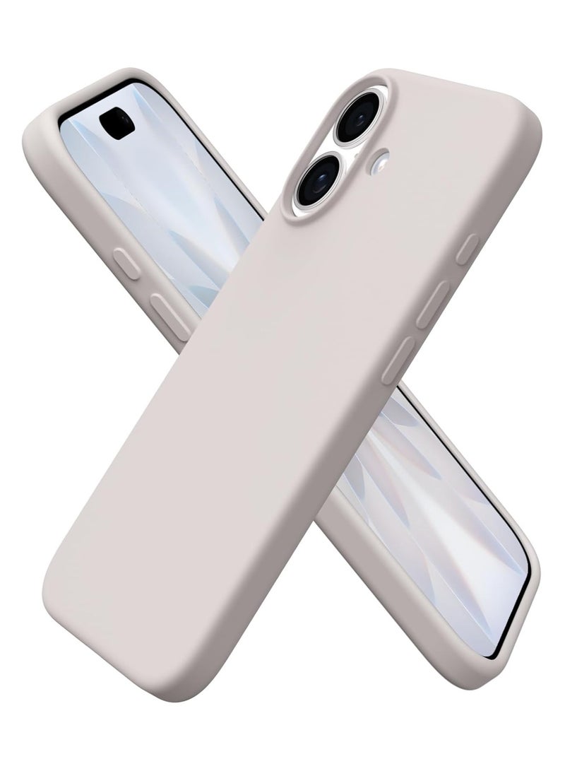 ACLIX Silicone Case Compatible with iPhone 17, Slim Liquid Silicone Phone Case with 3-Layer Soft Rubber Shockproof Bumper with TPU Lining (Stone) - Image 1